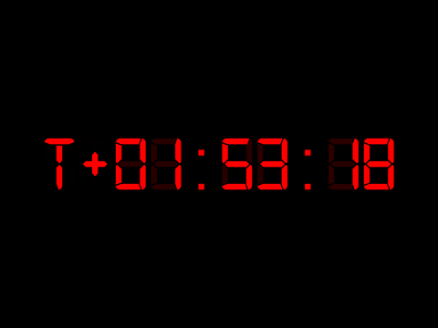 The countdown, showing a positive time. 